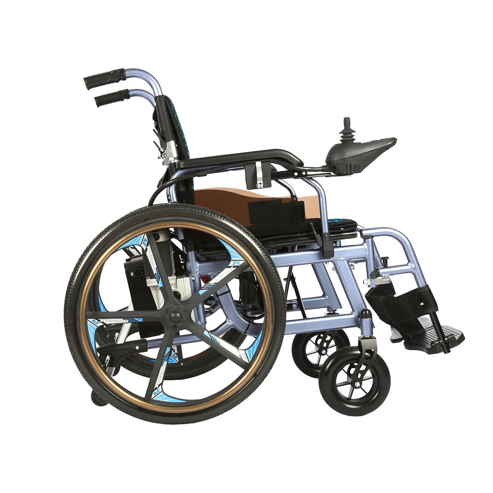Складная портативная алюминиевая электрическая инвалидная коляска с электроприводом для инвалидов от производителя