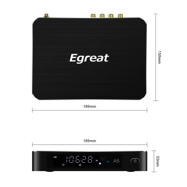 High-end Egreat A8 Pro UHD Media Player Professional Hi3798MV200 Quad core ARM Cortex-A53 4K Android 7.0 Smart TV Box