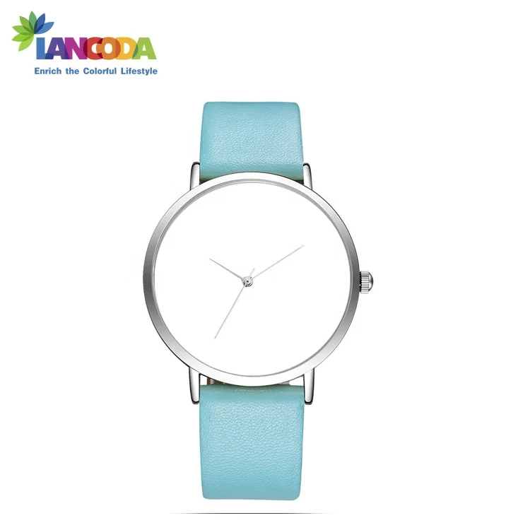 Индивидуальные наручные часы Lancoda из искусственной кожи с сублимационной печатью