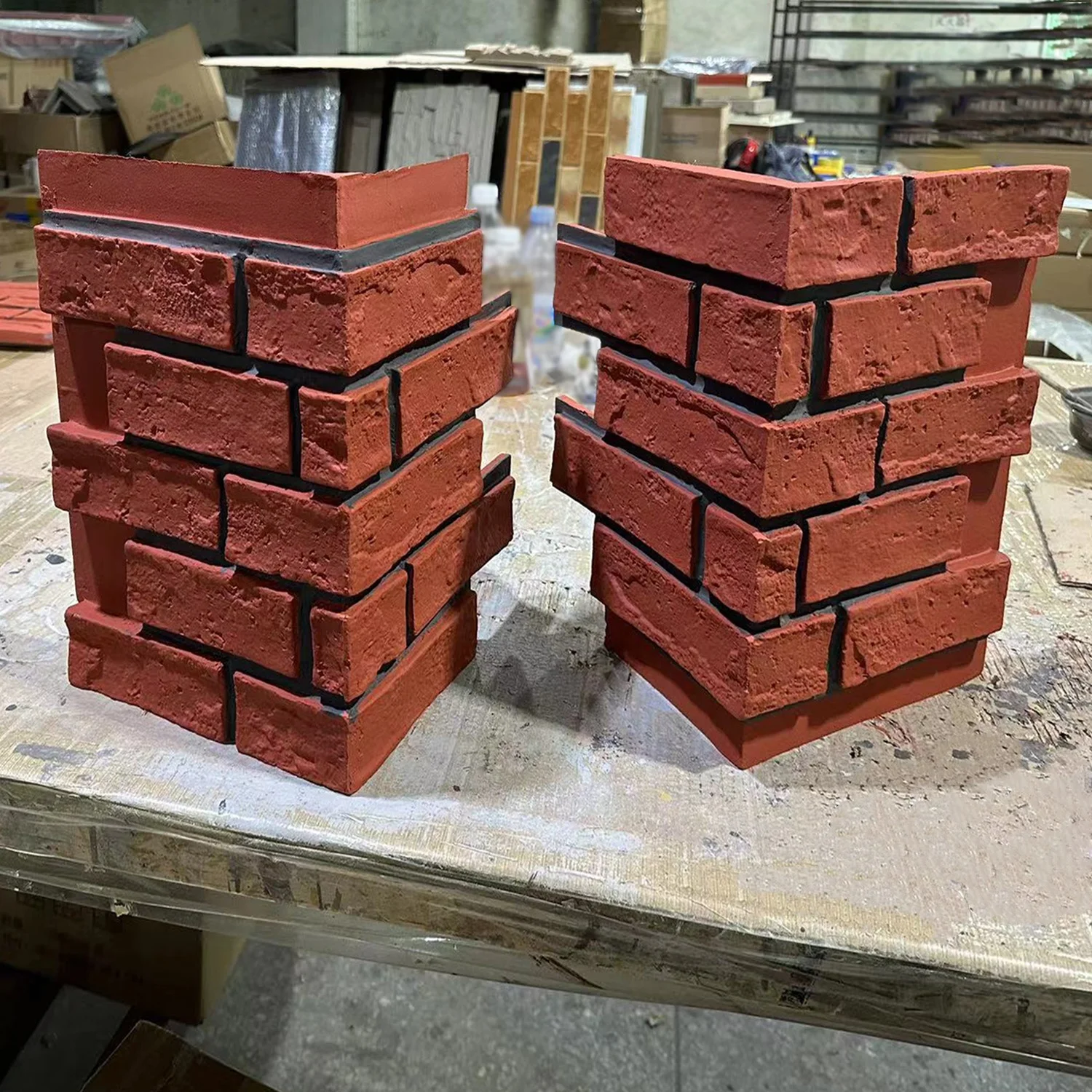 AUUAN 2024 Light weight pu faux stone frp rock veneer panel cultural decoration Simple design Elegant style Waterproof