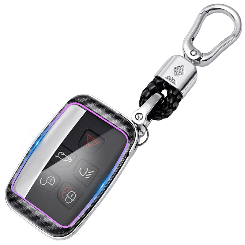 Car Key Case Cover For Land Rover A9 Range Rover Sport Evoque Freelander 2 Jaguar XE XJ XJL XF C-X16 V12 Guitar F X Typ Keychain