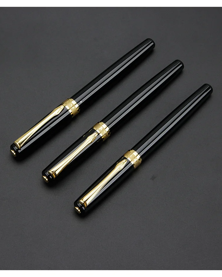 Custom luxury gold nibs black hero fountain pen with box