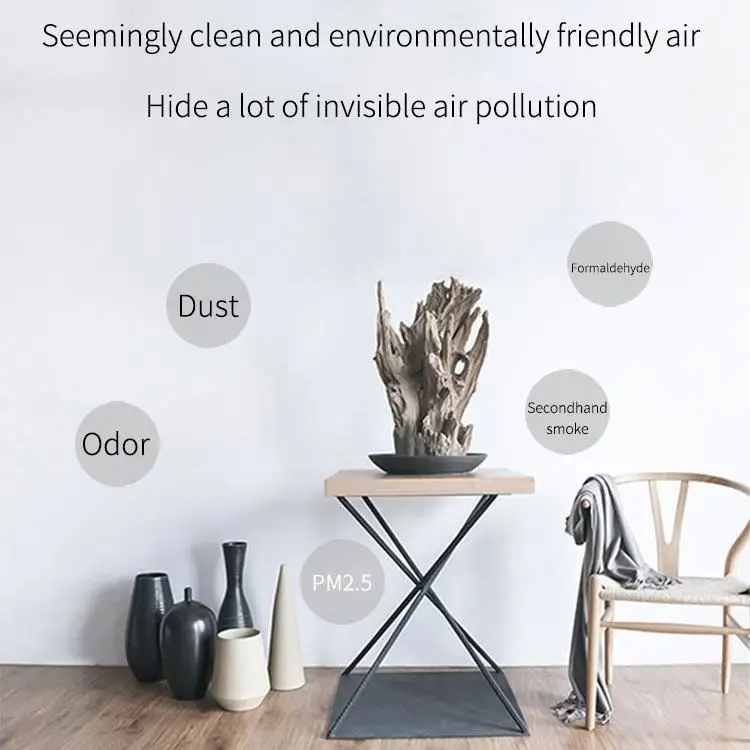 
Korea 100M2 Electric Portable Real App Control Negative Ion Desktop Air Purifier Ionizer 