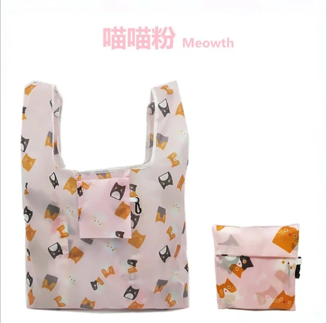 2024 custom promotional eco friendly reusable grocery tote nylon foldable shopping bag for gift