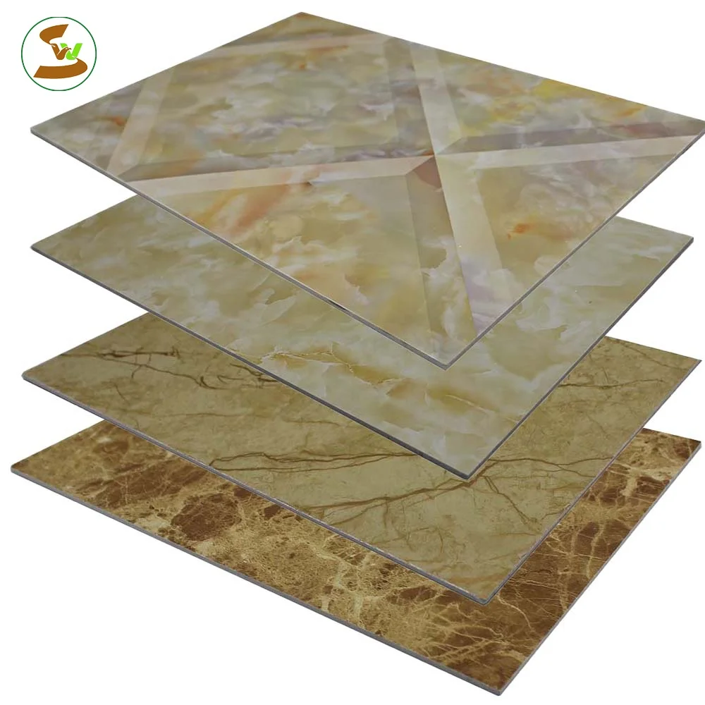  waterproof 3mm uv pvc marble sheet / price wall panel for bathroom