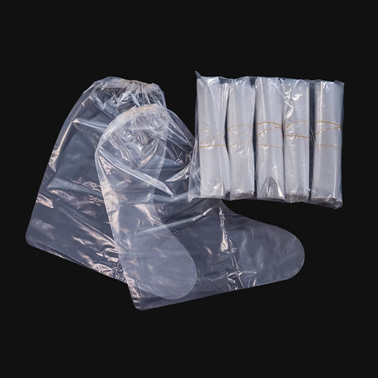 waterproof disposable PE foot long Rain Shoe Cover Boot with elastics