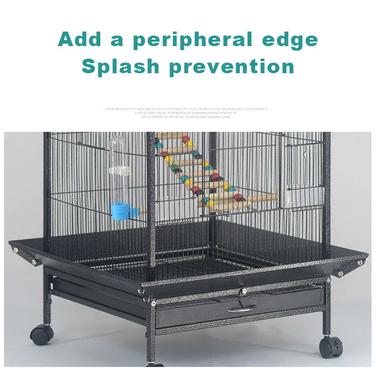 New large birdcage aluminum base myna birdcage parrot bird supplies