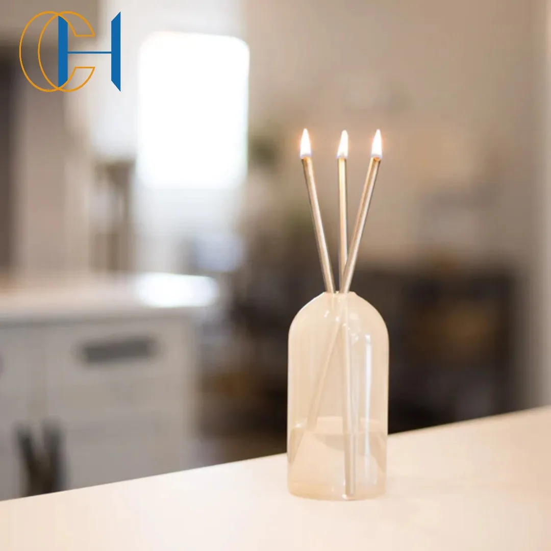 C&H Home Decor Liquid Oil Luxury Stainless Steel Everglowing Candle Infinity Oil Candle