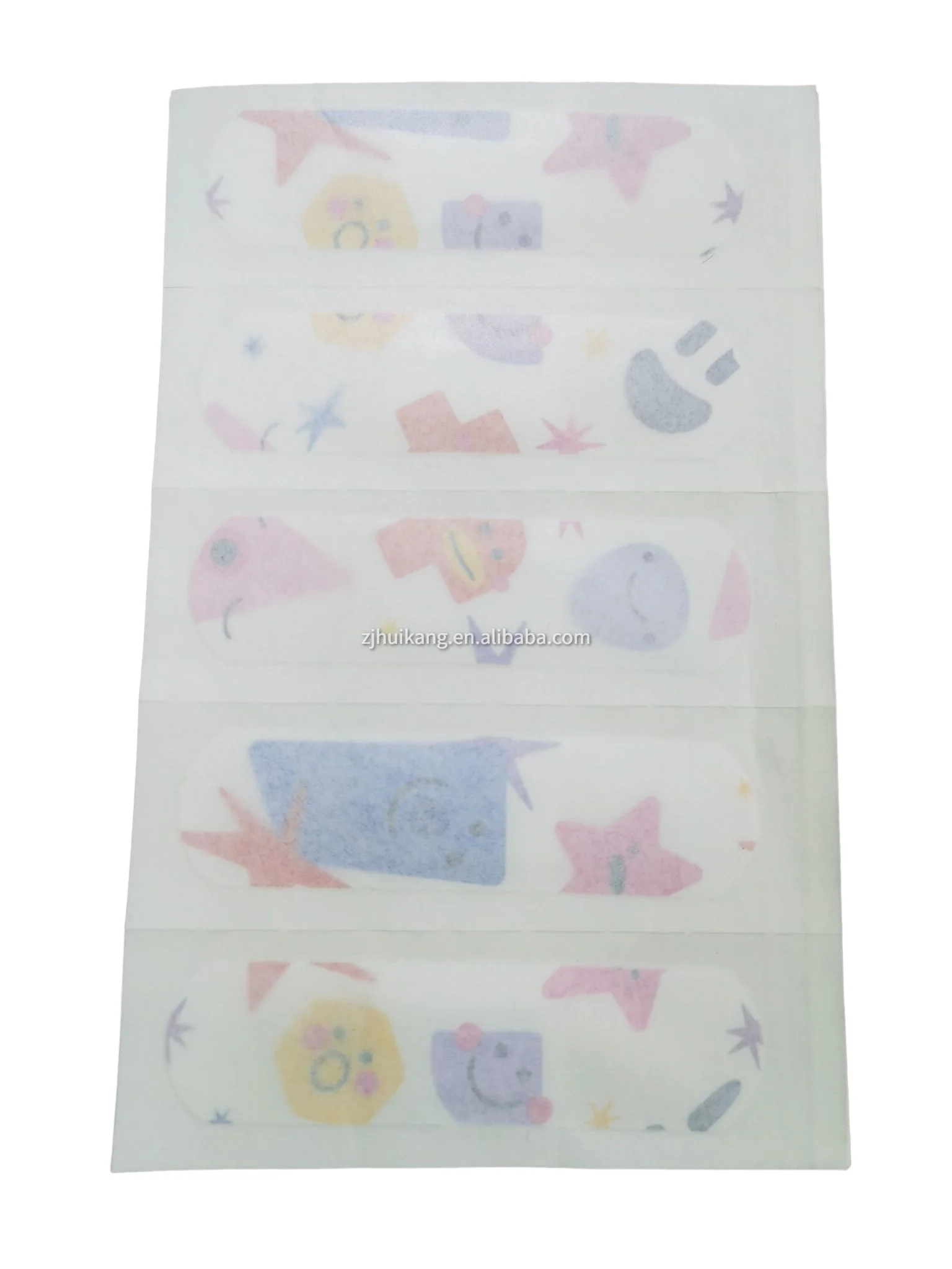 Custom PE Smile Face Lovely Cute Cartoon Waterproof Adhesive Bandage Plaster OEM Acceptable Plaster