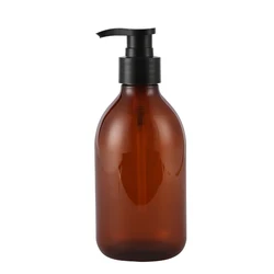 Yueyi Wholesale 250ml 300ml Plastic Bottle Empty Amber Shampoo 500ml Lotion Pump Bottles For Cosmetic Soap Gel Containers