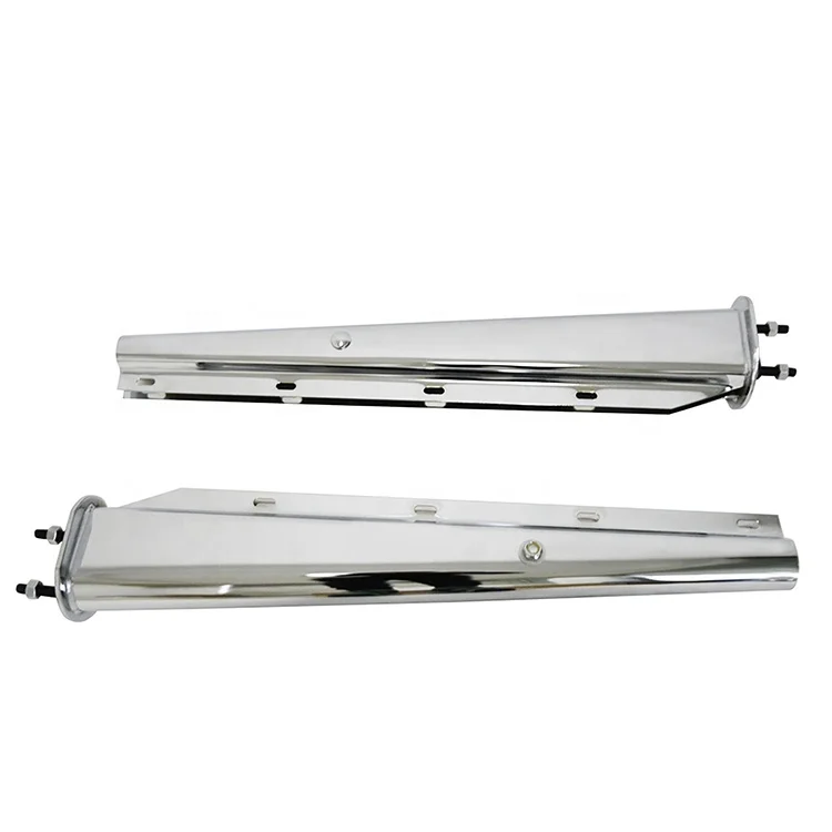 Chromed 562.491C Semi Truck Straight Arms Spring Loaded Heavy Duty Mounting Lorry Truck Brackets Mud Flap Hanger