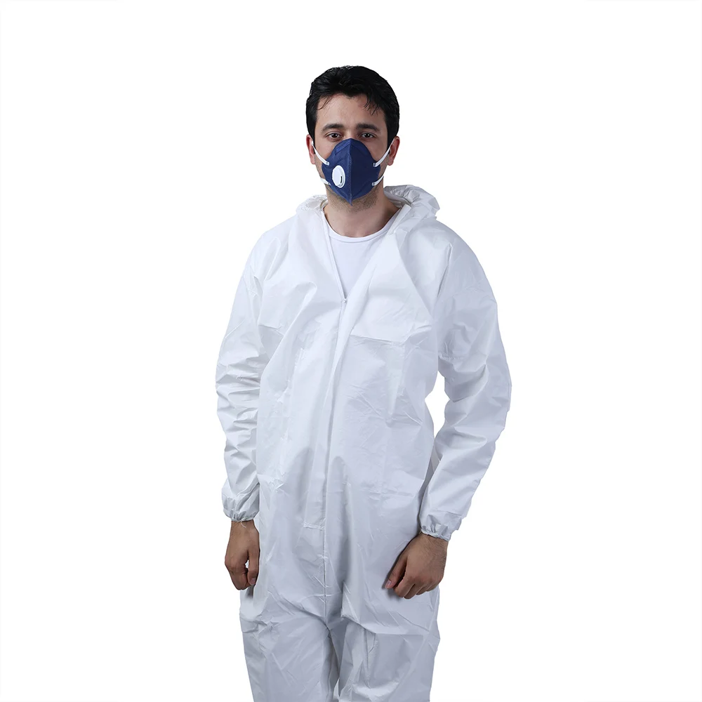 Cheap Price Type 4 5 6 65gsm Disposable Microporous Coverall CE ISO Certified Waterproof Oil Resistant Protective Suit