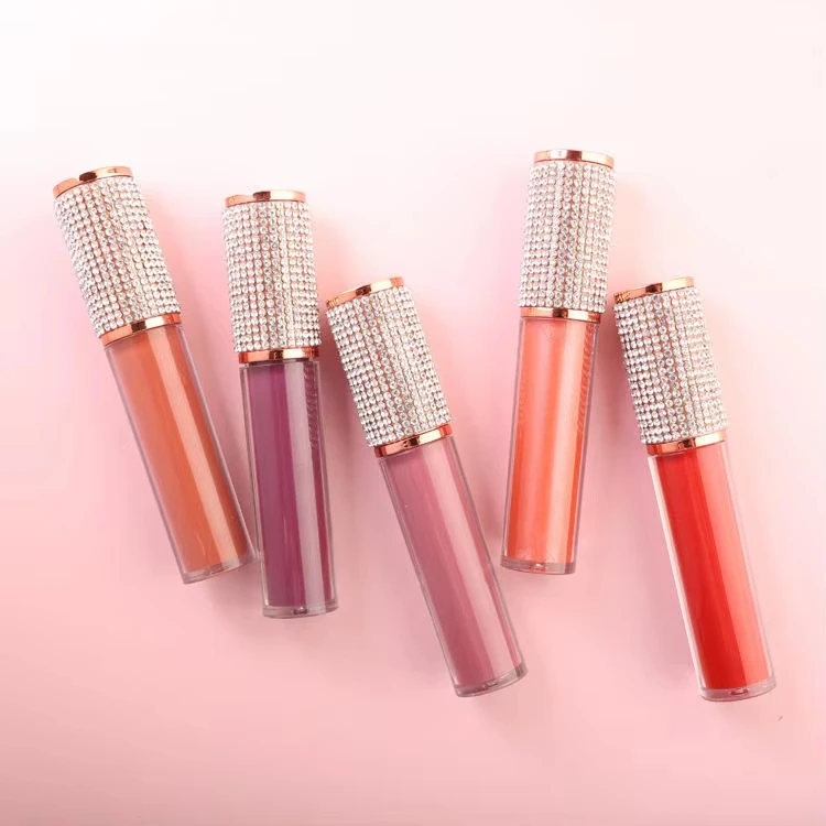 Hot Selling Small MOQ OEM Liquid Lipstick Lip Gloss Private Label Diamond Lipgloss for Ladies
