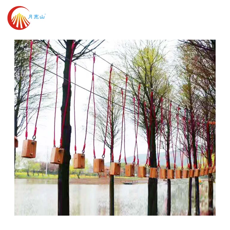 Outdoor  theme park rope course equipment ziplines rope climbing frame