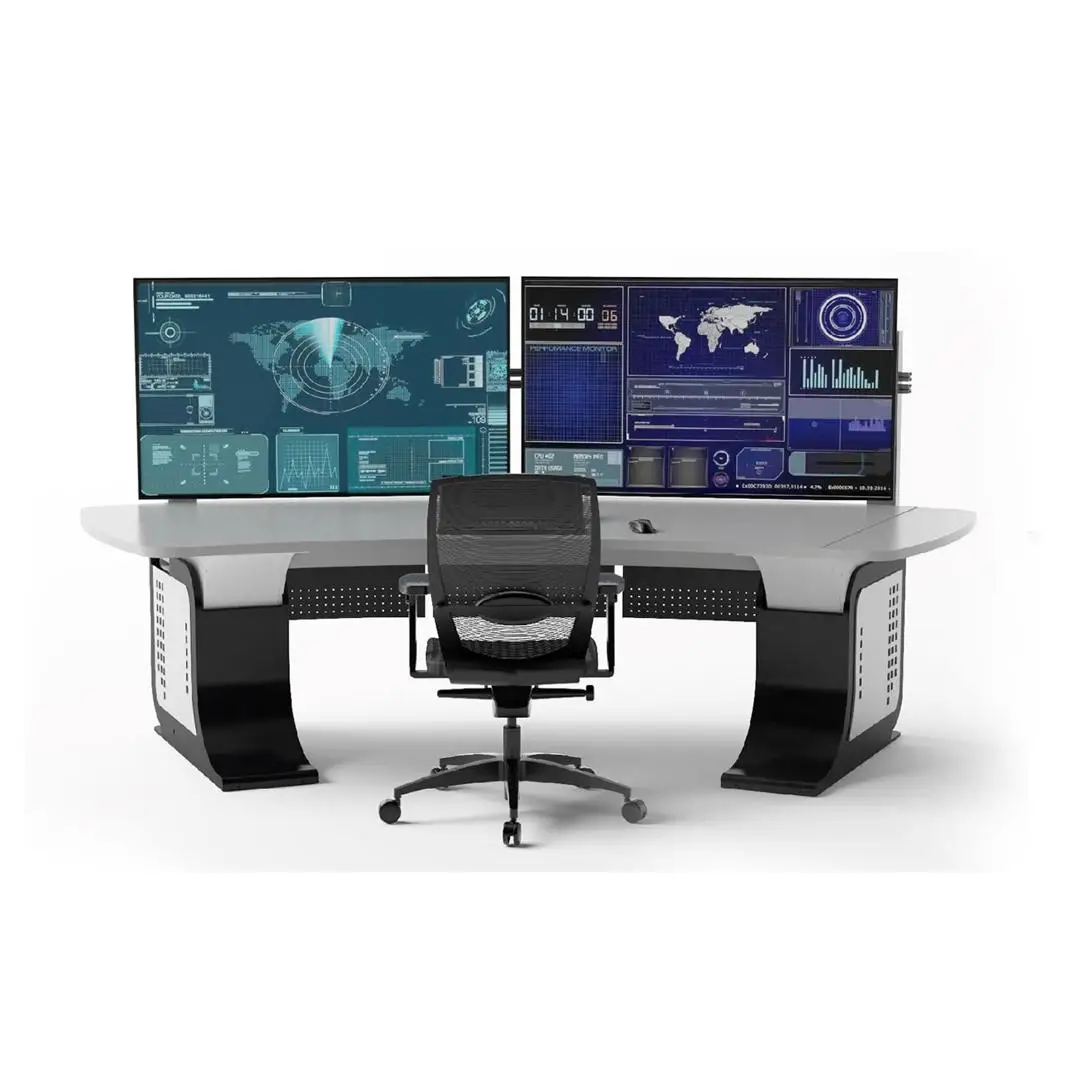 Custom Solutions Control Room Console Desk: Ideal Furniture for Security Monitoring and Broadcast Operations
