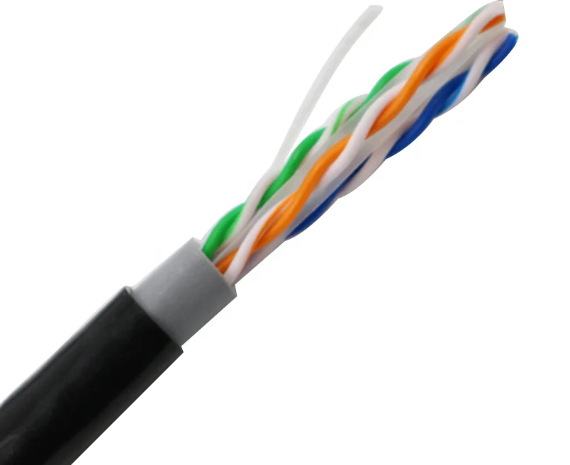 305m single double jacket outdoor waterproof cat6 UTP/FTP copper cca 4 pair 1000ft cat6a  lan cable network cable