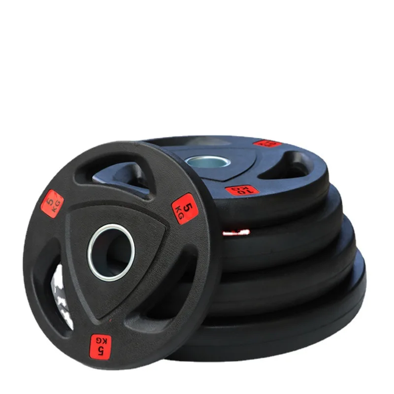 CHANGNORE Three Hole Hand Grip Competitive Film 1kg Black Glue-covered Standard Weight Plates