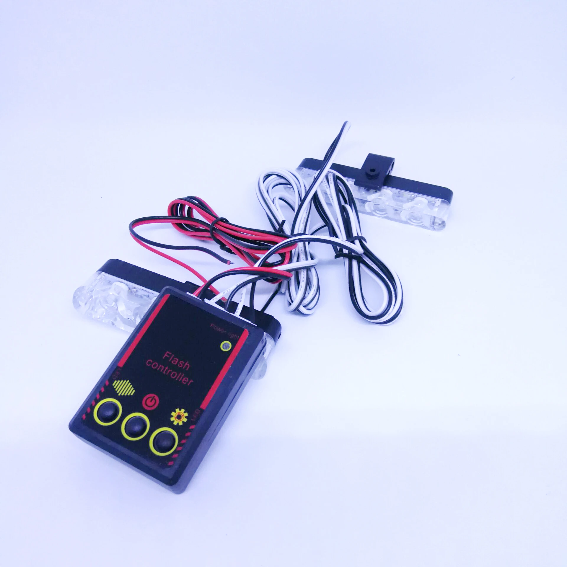 
LED Multi - function Red Strobe Light DC 12V Car Flash Warning Lamp with Wireless Controller 