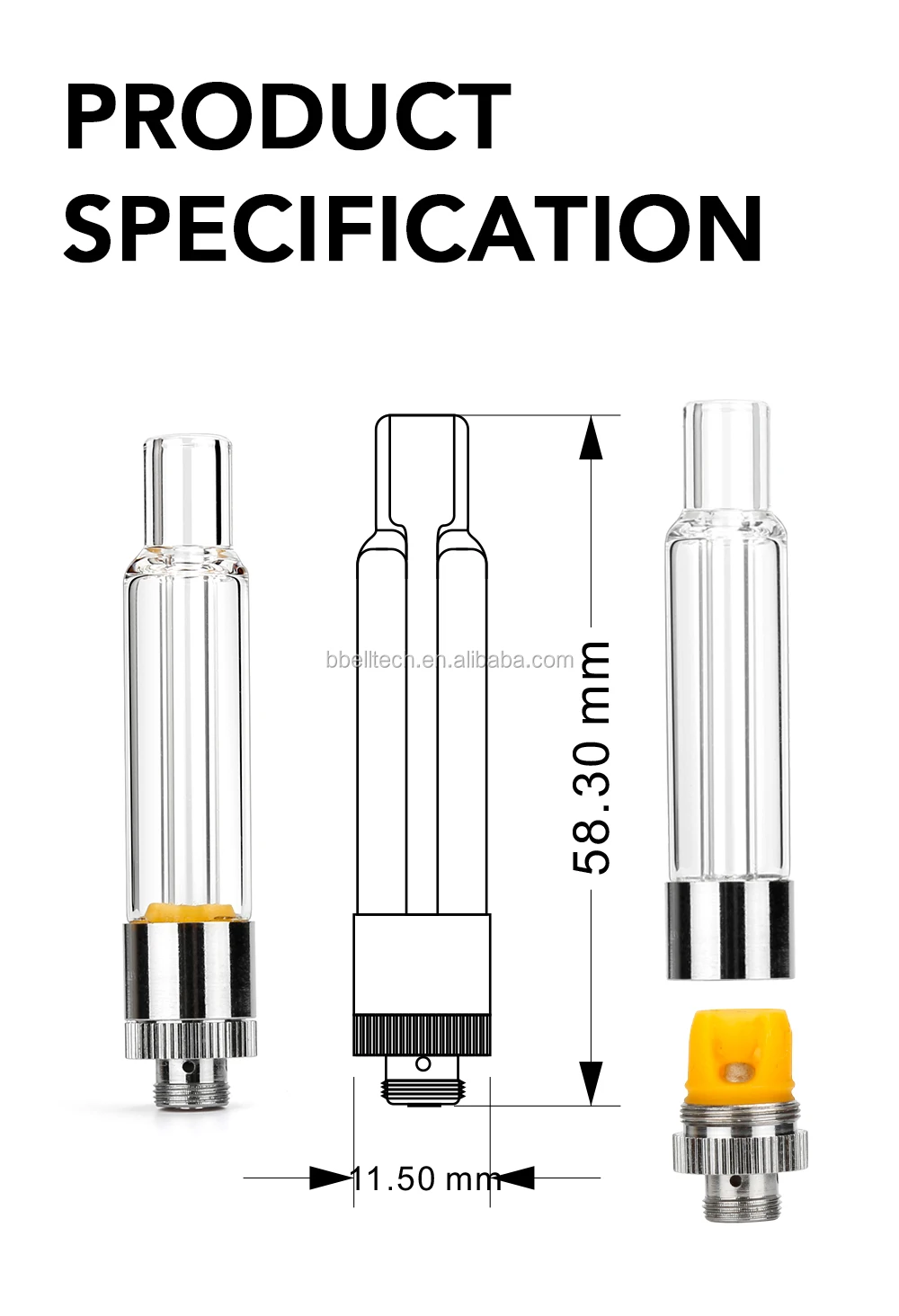 
Best Ceramic Coil Atomizer 510 Thick oil Tank Vaporizer Cbd Cartridges 