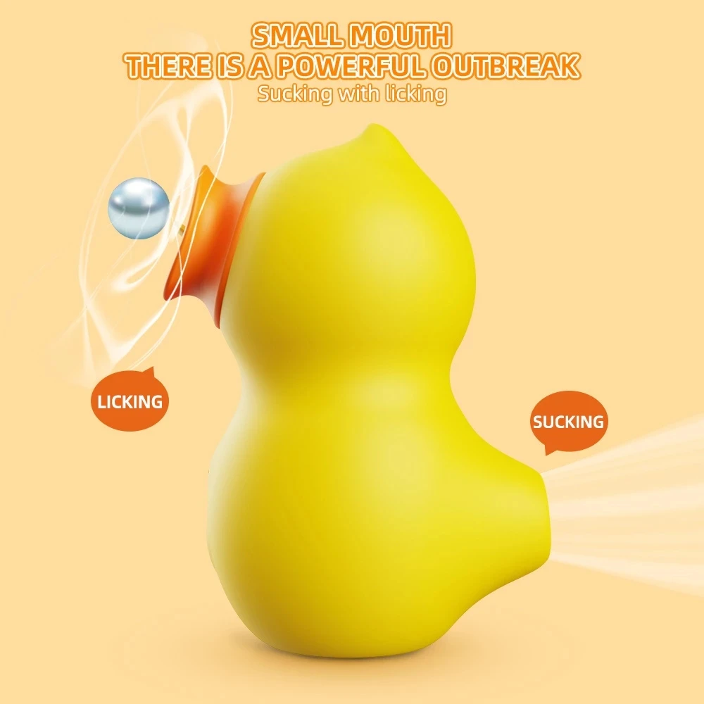 Cute Duck Rechargeable Sucking Vibrator Sex Vibrate Vagina Nipple Clitoris Stimulator Massager Sex Toy For Woman