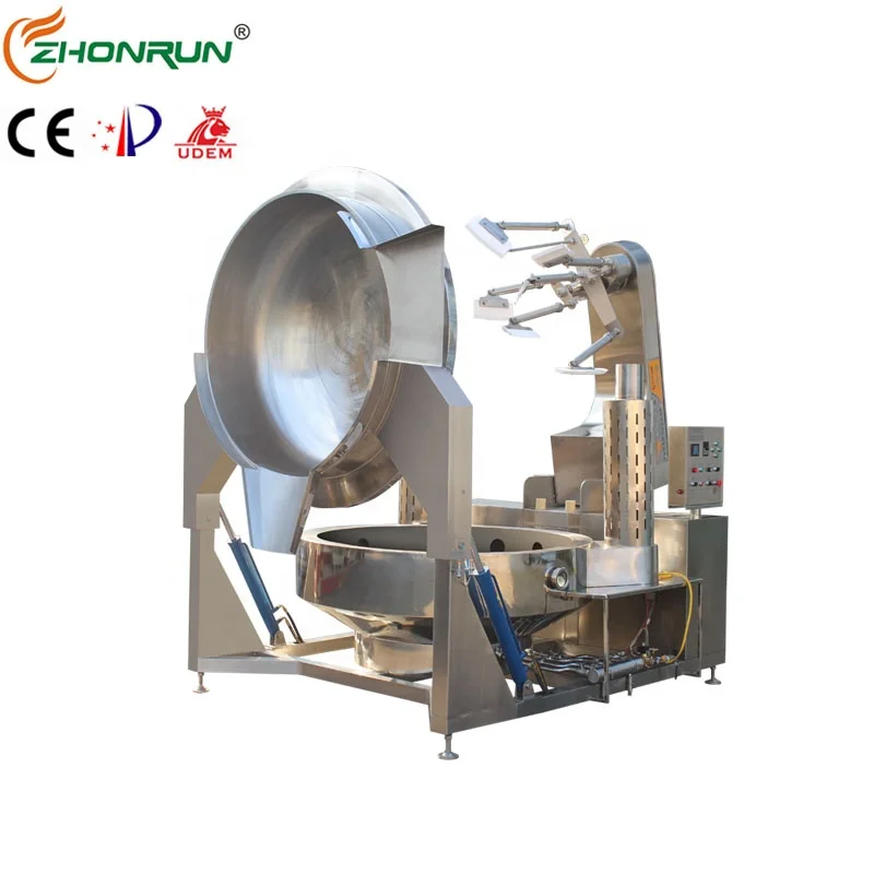Multifunctional tilting chili garlic sauce industrial planetary cooking mixer for sauce
