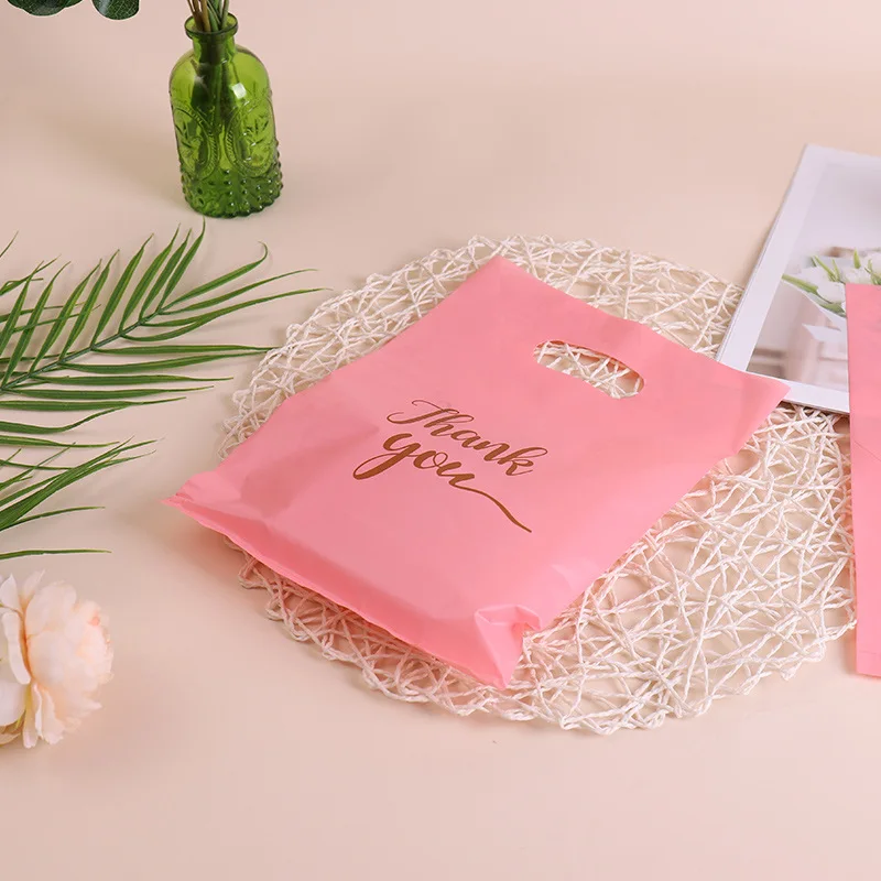 Custom Logo Die Cut EVA CPE Material Seal Bag Heat-Sealed Handle Plastic Shopping Bag Supermarket Promotion Food Secure Cartons