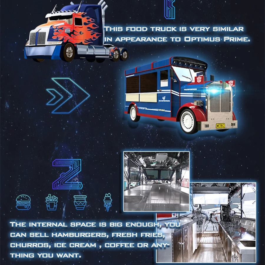 2020 new design transformers mobile food kiosk bbq food truck crepes stand foodtruck trailer coffee kiosks for sale