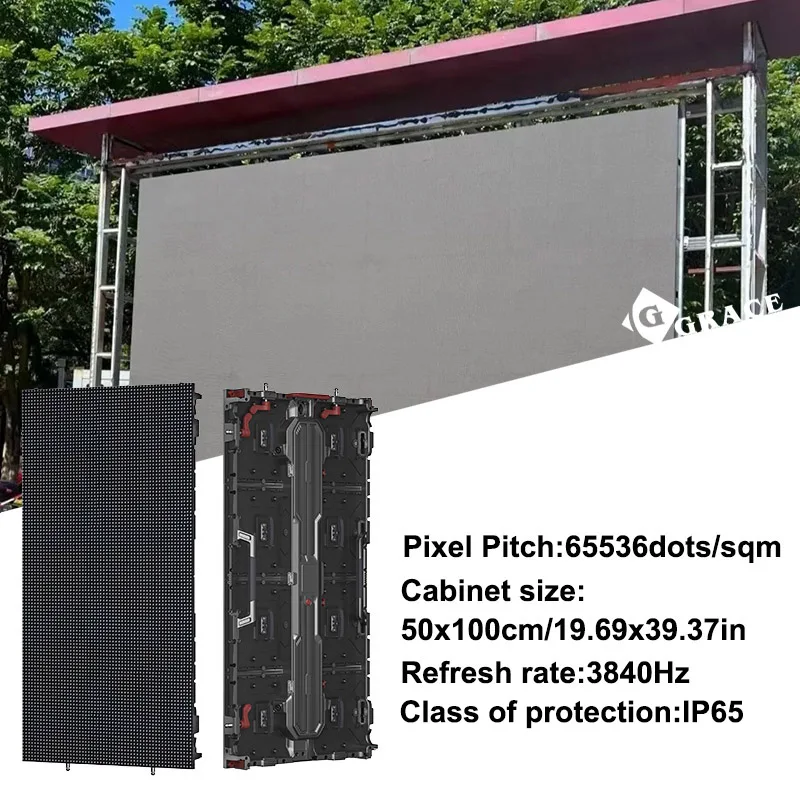 Igracelite панель матрица светодиодный экран наружный P3.91 500x1000 мм передний уход видео настенный водопад