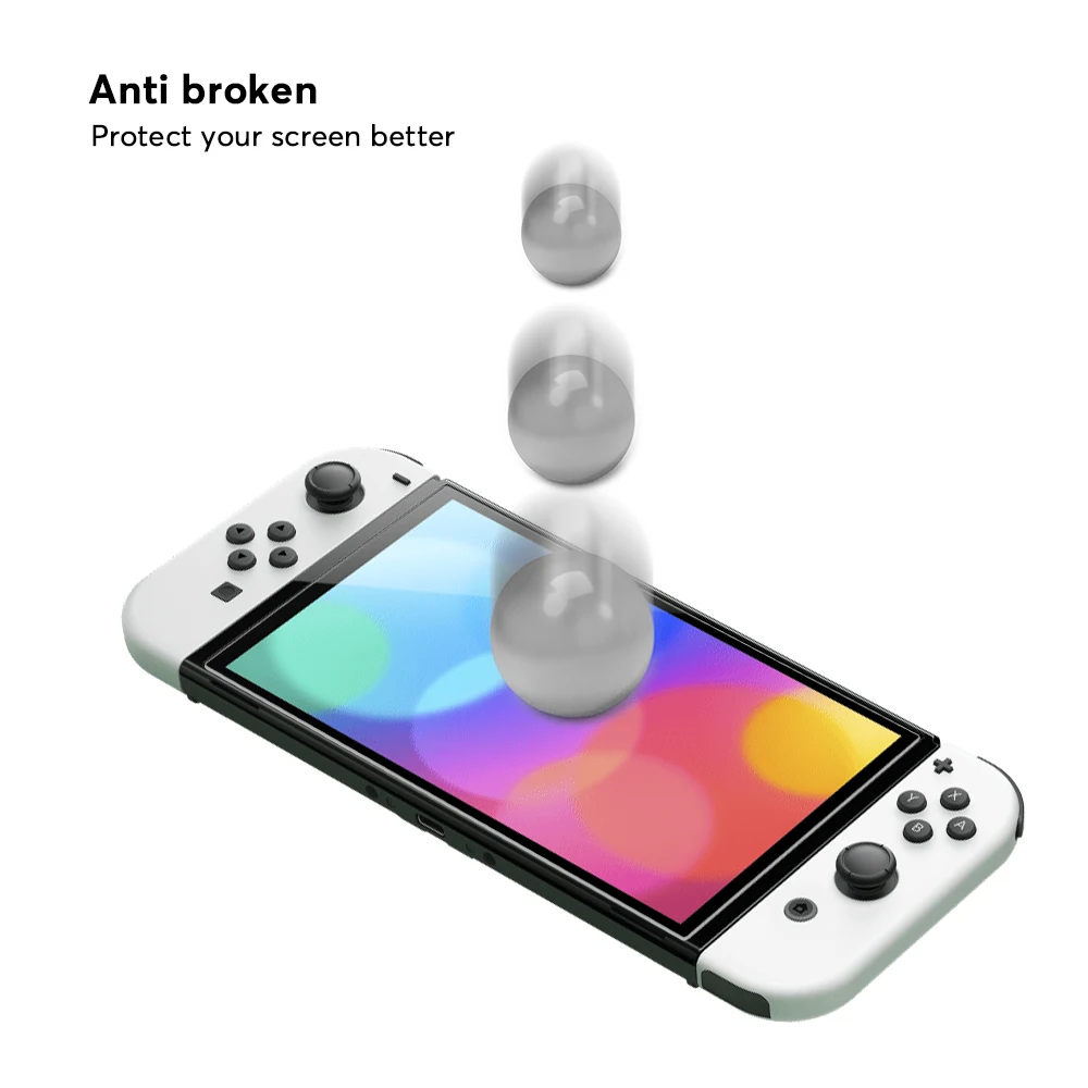 Hot Seller 2.5D 9H anti blue light glass film for nintendo switch 2021 oled screen protector