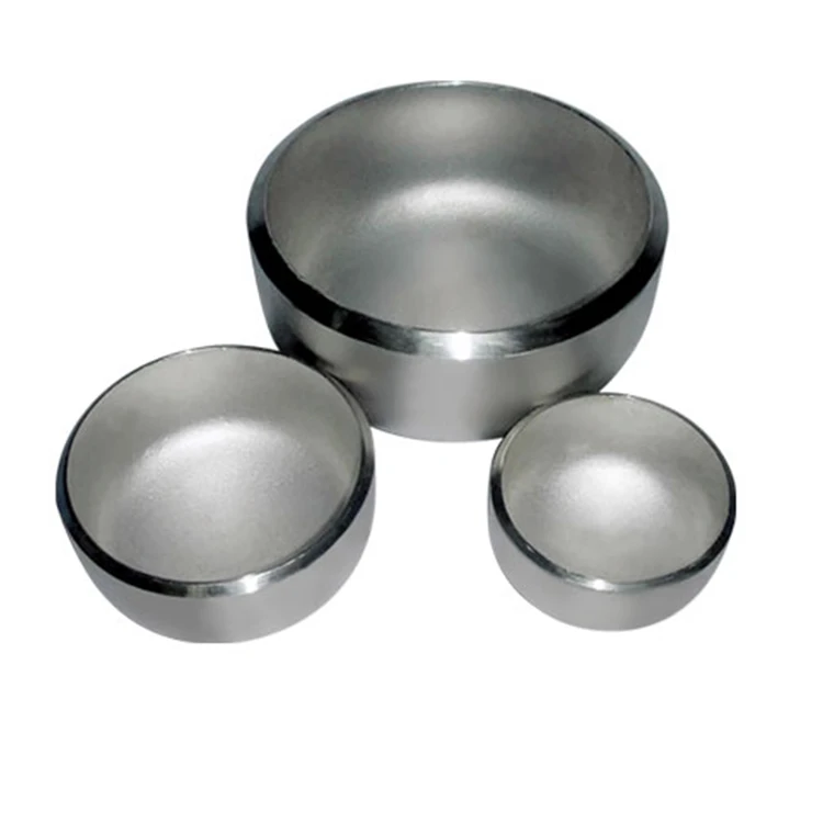 ASME B16.9 MSS SP-43 AISI 304/304L/316/316L seamless stainless steel butt weld ss pipe end-cap 2 inch carbon steel pipe-cap