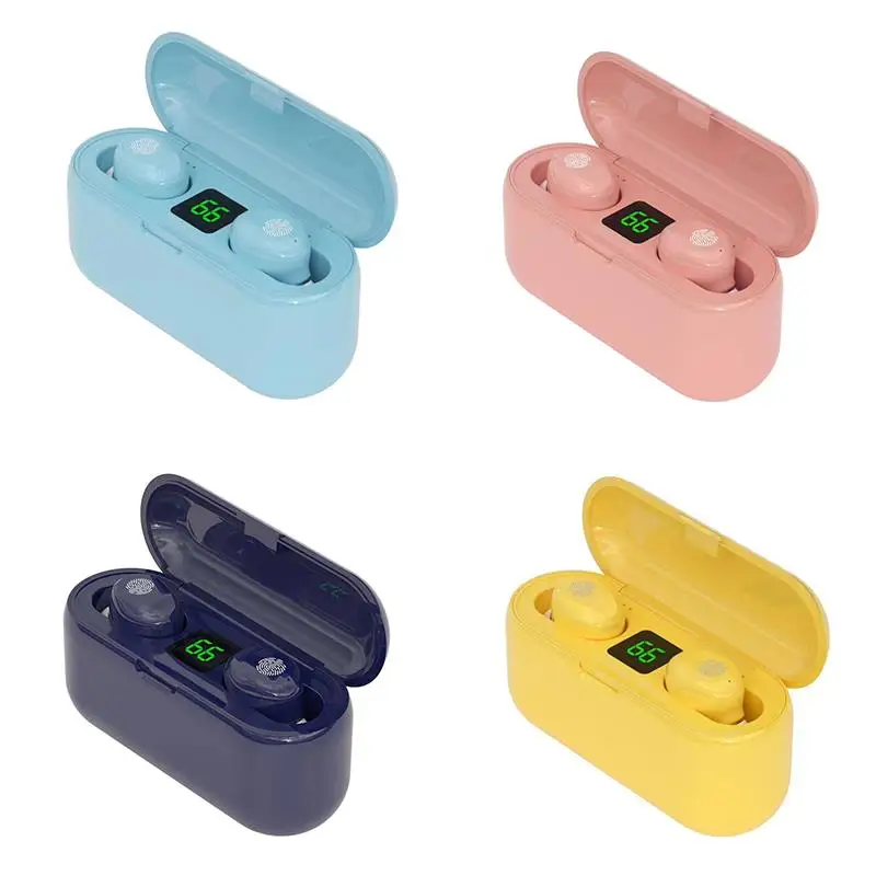 
Wholesale Price Noise Cancelling Sport Wireless Earbuds With Power Bank Battery Display F9 
