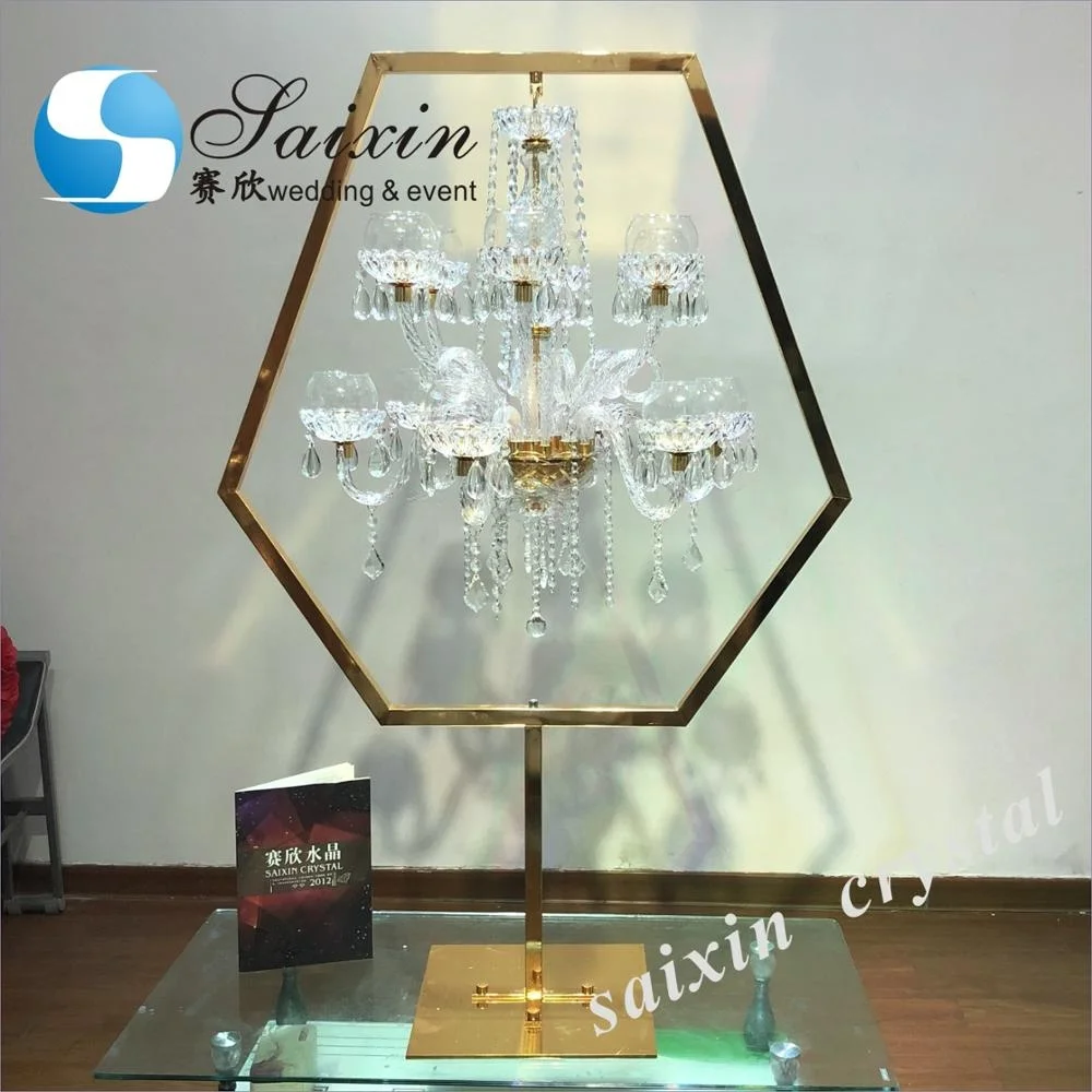 ZT-405G Hot sell wedding event centerpiece  tall candle holder stand