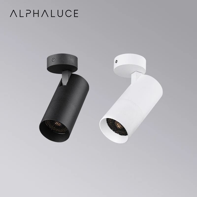 Alphaluce Aluminum Led Bulb Round Housing Adjustable Ceiling Light Spot Lampara Para Techo Gu10