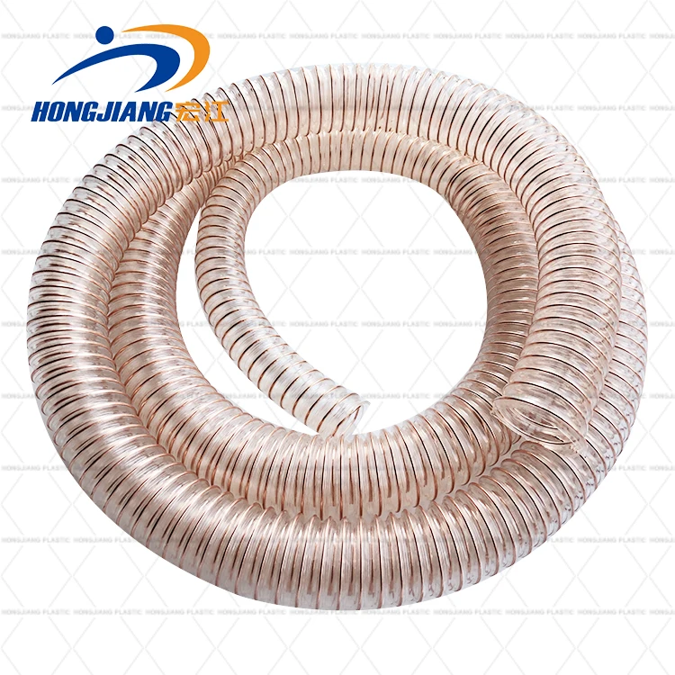 50 63 65mm 75 100 102 110 125 150 200 300 400 500 600mm copper steel wire spiral polyurethane air dust pu air ducting hose pipe