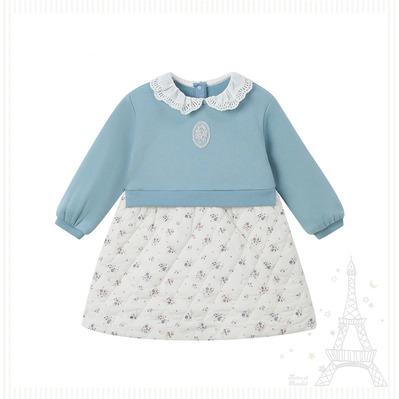 Elegant Winter Dress for Kids 7-8 Years Old Girls with Logo Pattern for Ages 9 12 14 Years Boys
