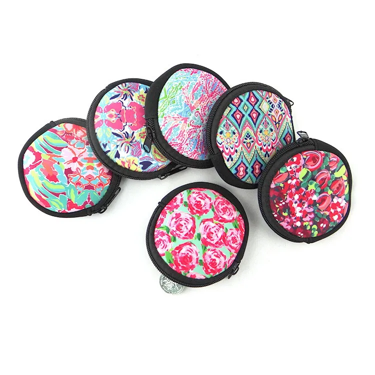 
Promotional soft neoprene mini coin purse custom neoprene cute Euro coin pouch 