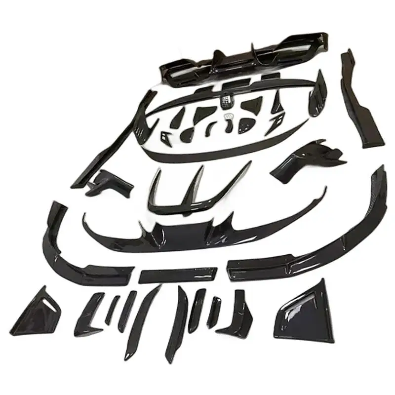 M style front lip rear diffuser rear spoiler side skirt dry carbon body kit for F8 car bumper