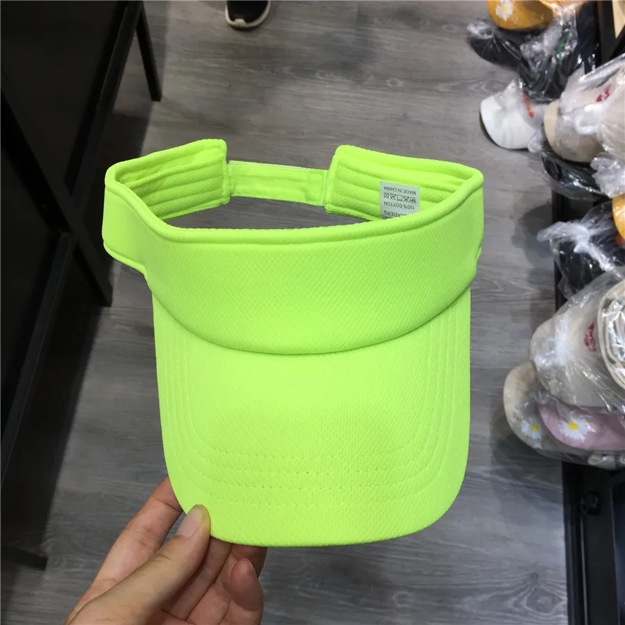 Женские ярко-розовые козырек шапка солнцезащитное пляжные шляпы Летнее белое ярко-оранжевый Кепка для девочек; Красивые женские неопреновый, неоновый желтый козырек