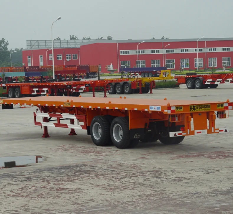 transport large cargo factory direct 3 Axle 40ft Flat Bed Trailer/Flatbed Truck Trailer tractor trailer truck