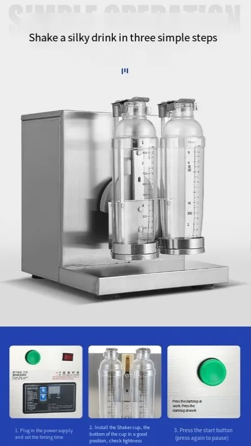 Automatic Double Frame Smoothie Drink Shaker Cup Machine Bubble Boba Milk Tea Shaking Machine For Drinking Shop Price