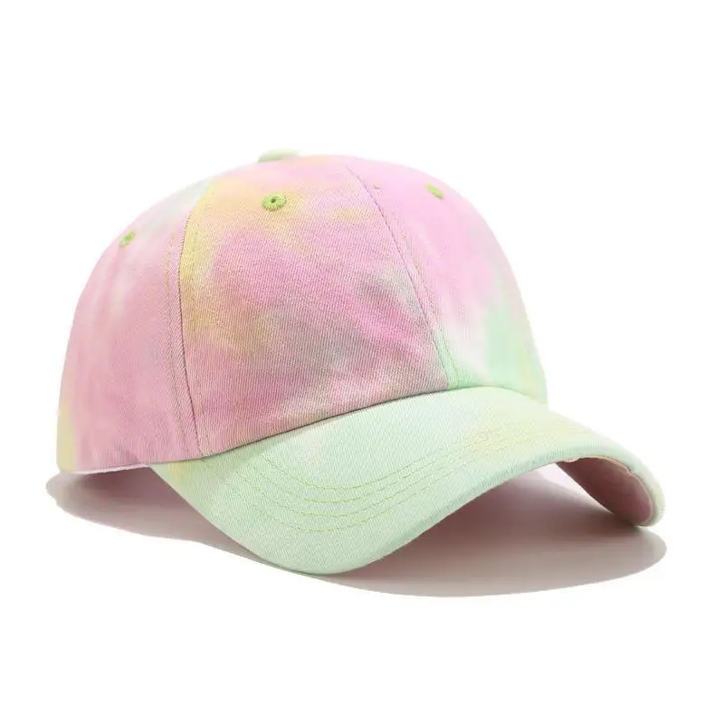 Beautiful New design 100% cotton Material Baseball cap tie-dye 6-panel  hat