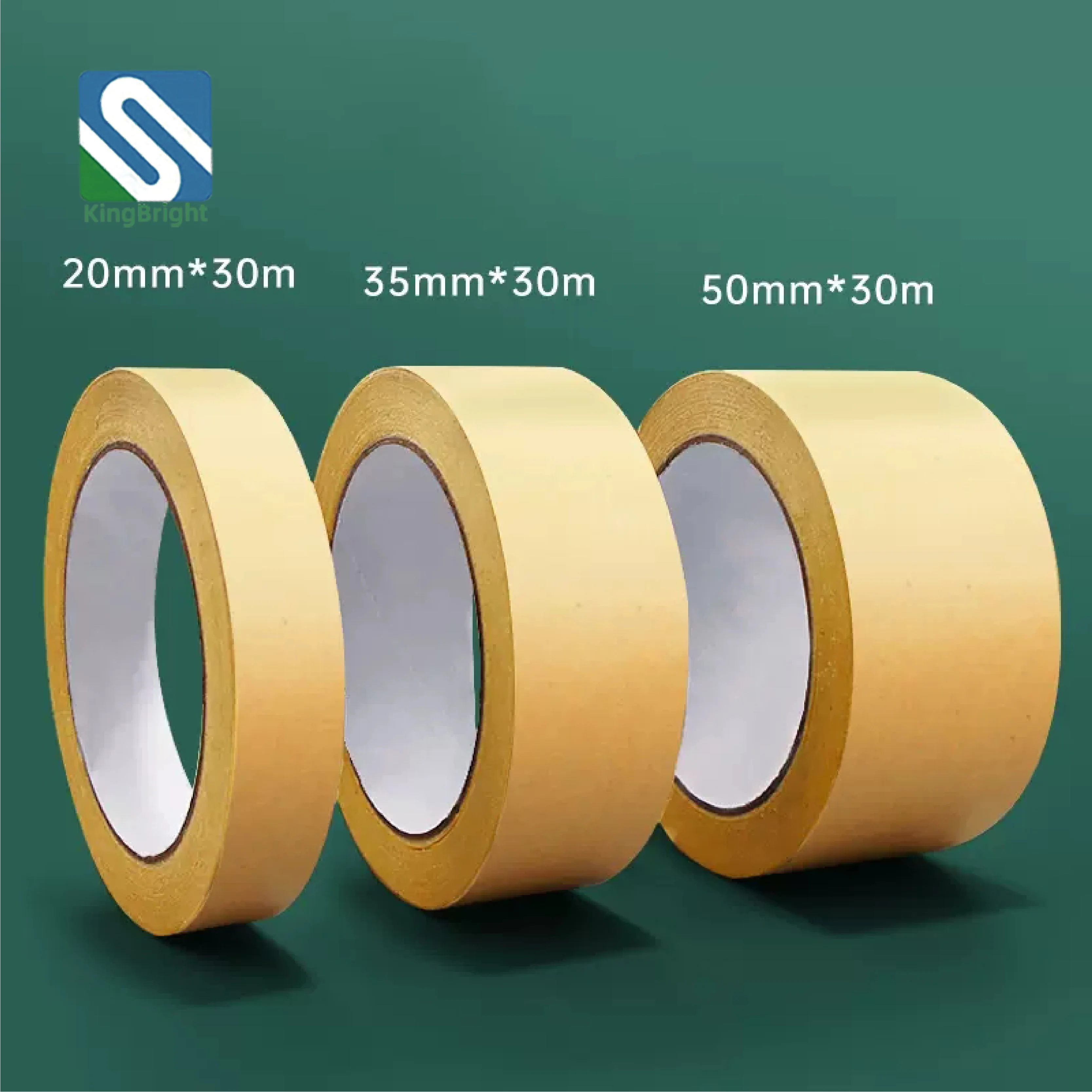 Writable kraft paper tape water-free self-adhesive hand-tearing masking packaging sealing box high temperature resistance