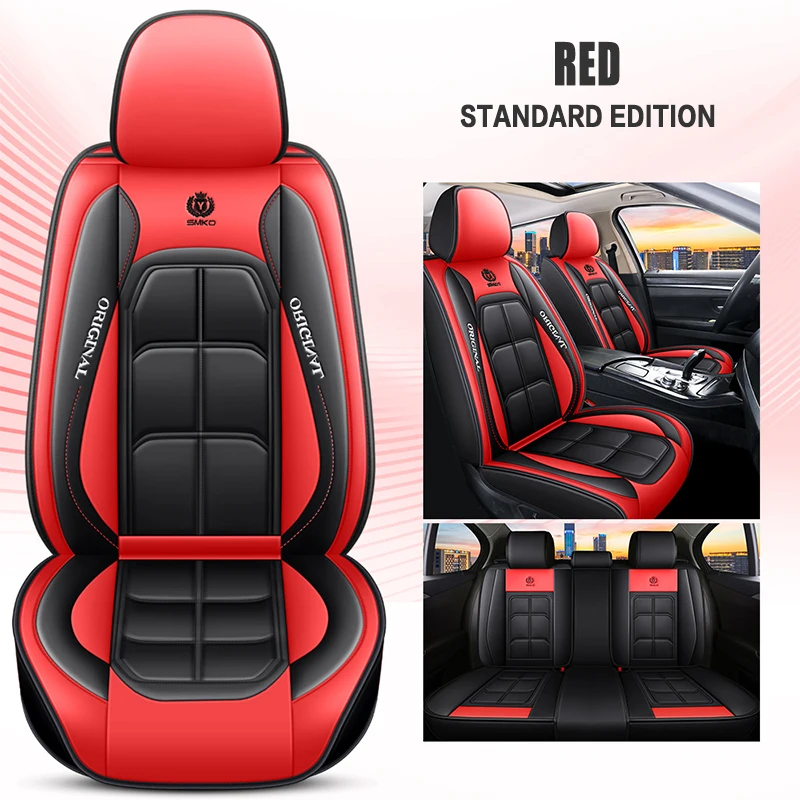 JSZ High quality Custom Car Seat Covers Sports Car Seat Covers Full Set Universal For 5 Seats Auto