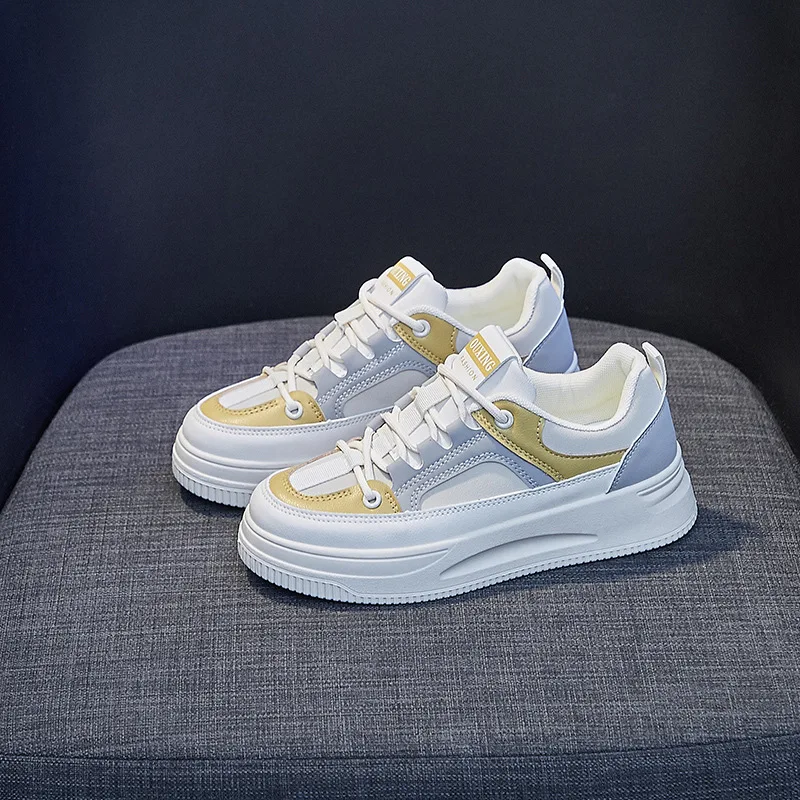 2023 New Fashion Thick Sole Shoes Outdoor Lace Up Casual Sneakers For Girls