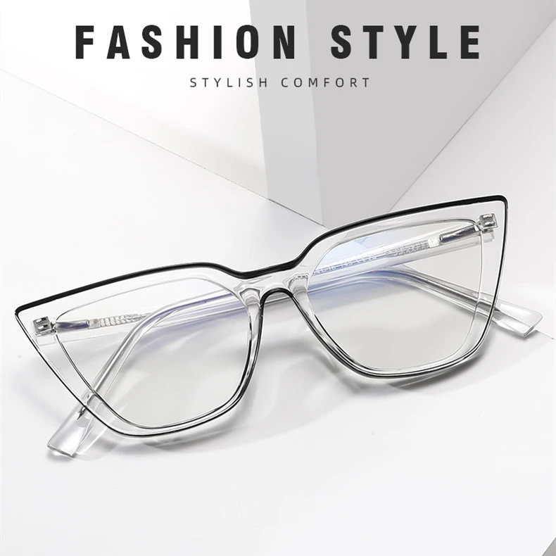armazones lentes opticos blue cateye woman transparent friendly unbroken g blindness computer frame eyeglasses optical