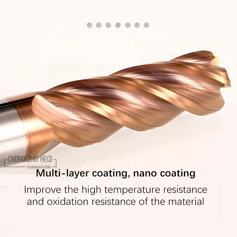 cnc mill bits sets 4 Flutes square Router Bit end mill HSS ball head carbide tooling CNC hrc55hrc45 ball end milling cutter