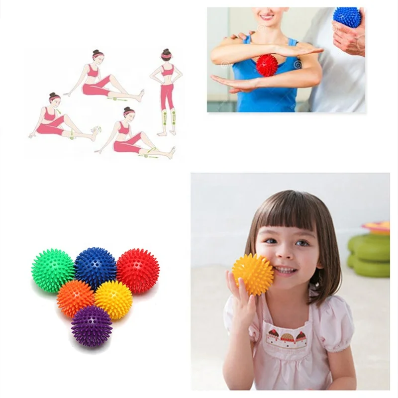 
Amazon Multiple Colors Fitness Soft Silicone Spiky Foot Roller Massage Ball 