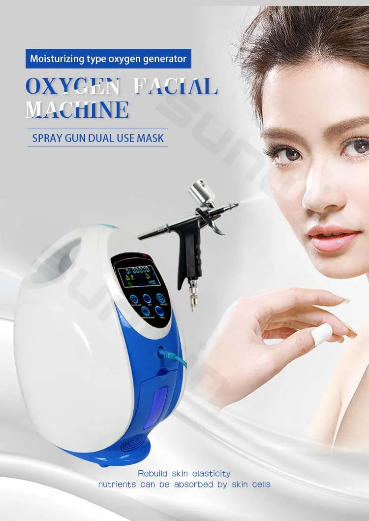 Korea Face Oxygen Therapy Mask Dome O2toDerm Oxgen spray Jet Peel Oxigen Facial Machine