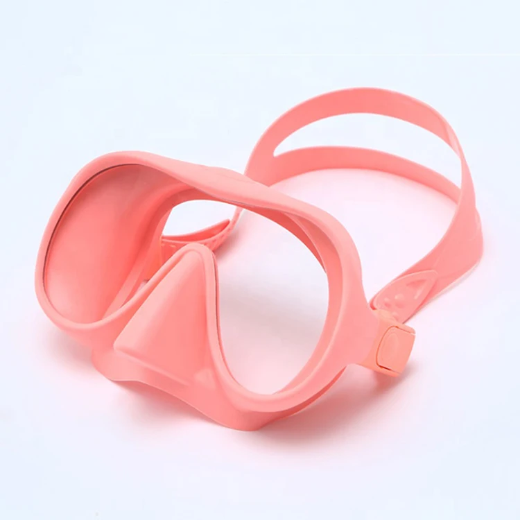 Cheap Price Frameless Design Single Lens tempered glass low volume freediving scuba diving mask