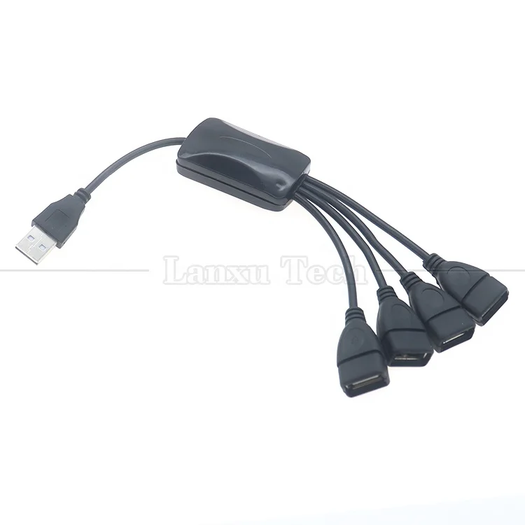 1 Мужской на гнездо 4 порта USB 2,0 QI Беспроводная зарядка USB хаб для портативных компьютеров